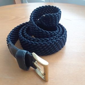 Blue braided belt